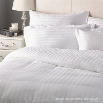 Paper White Twin Size White Stripe Top Bed Sheets